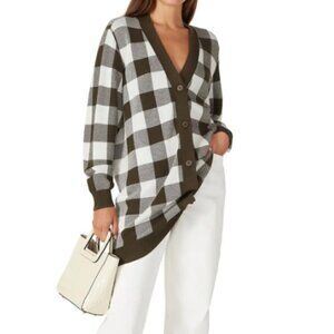 Sita Murt Checked Sweater Cardigan in‎ Brown sz 38